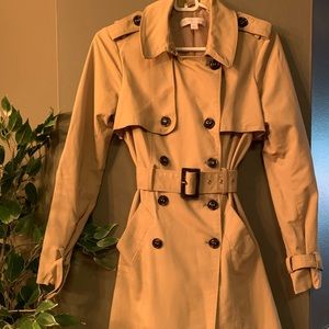 Tan trench coat